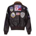WeeBroz Men's Brown Pete Maverick Top Gun Leather Bomber Jacket Tom Cruise Aviator Style Jacket - Image 5