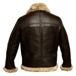 WeeBroz Men's Brown RAF B3 Leather Bomber Jacket Pilot Flying Aviator Style - Image 3