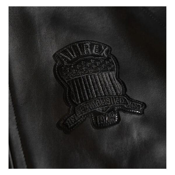Best Seller Men's Iconic Avirex Leather Jacket Black American Flight Jacket - Image 3