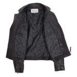WeeBroz Men's Vintage Black Leather Biker Jacket Dual Zip Rider Style - Image 5