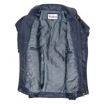 WeeBroz Men's Blue Leather Bomber Jacket Blouson Jacket - Image 4