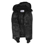 WeeBroz Men’s Black Leather Bomber Jacket with Detachable Hood - Image 4