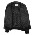 WeeBroz Men's Black Leather Bomber Jacket with Hoodie Urban Streetwear - Image 5