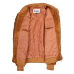 WeeBroz Men's Tan Suede Leather Bomber Varsity Jacket Casual Outerwear - Image 4