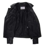 WeeBroz Women's Black Leather Biker Jacket Cross Zip Style - Image 6