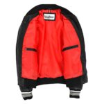 WeeBroz Women’s Black Leather Bomber Jacket Puffer Style - Image 6