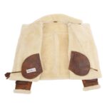 WeeBroz Women’s Vintage Brown Leather Bomber Jacket Sheepskin Aviator Style - Image 7