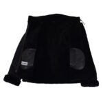WeeBroz Women’s Black B3 Leather Bomber Jacket with Detachable Hoodie - Image 7