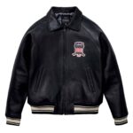 Best Seller Men's Iconic Avirex Leather Jacket Black Leather Bomber Jacket Aviator Style