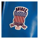 Top Quality Men's Avirex Leather Jacket Dark Blue Leather Bomber Pilot Jacket - Image 3