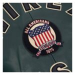 Best Seller Men's Iconic Avirex Leather Jacket Dark Green Leather Bomber Jacket Aviator Style - Image 4