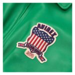 Handcrafted Men's Avirex Leather Jacket Green Leather Bomber Jacket Classic Style - Image 3