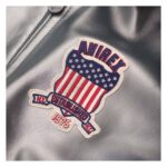 Handmade Men's Avirex Leather Jacket Silver Leather Bomber Jacket Iconic Style - Image 3