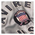 Handmade Men's Avirex Leather Jacket Silver Leather Bomber Jacket Iconic Style - Image 4