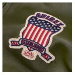 Best Seller Men's Iconic Avirex Leather Jacket Olive Green Leather Bomber Jacket Aviator Style - Image 3