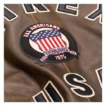 Handmade Men's Iconic Avirex Leather Jacket Brown Leather Bomber Jacket Aviator Style - Image 4