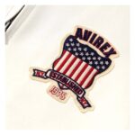 Best Seller Men's Iconic Avirex Leather Jacket White Leather Bomber Jacket Aviator Style - Image 4