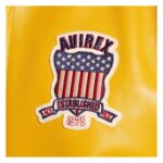 Best Quality Men's Iconic Avirex Leather Jacket Yellow Leather Bomber Jacket Aviator Style - Image 3