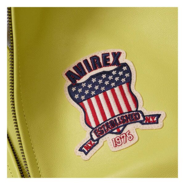 Handmade Men's Iconic Avirex Leather Jacket Lime Green Leather Bomber Flight Jacket - Image 3