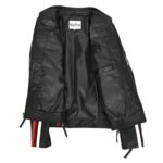 WeeBroz Women's Black Leather Biker Jacket Motorcycle Badges Cafe Racer Style - Image 7