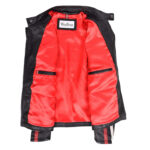 WeeBroz Men's Black Leather Biker Jacket Motorsports Logos Style - Image 5