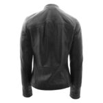 WeeBroz Women's Black Leather Biker Jacket Classic Biker Style - Image 2