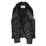 WeeBroz Women's Black Real Leather Biker Jacket Cross Zip Style - Image 7
