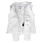 WeeBroz Women's White Real Leather Biker Jacket Trendy Fitted Style - Image 6