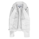 WeeBroz Women's White Leather Biker Jacket Classic Moto Style - Image 7