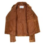 WeeBroz Women's Tan Real Leather Biker Jacket Suede Biker Style - Image 6
