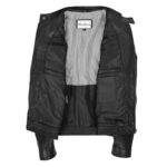 WeeBroz Men's Black Soft Leather Biker Jacket Casual Moto Style - Image 6