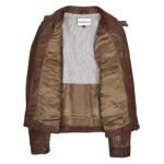 WeeBroz Men's Brown Leather Biker Jacket Casual Rider Style - Image 6