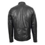 WeeBroz Men's Black Leather Biker Jacket Moto Rider Style - Image 2