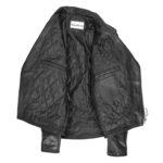 WeeBroz Men's Black Leather Biker Jacket Heavy Duty Brando Style - Image 6