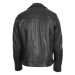 WeeBroz Men's Black Leather Biker Jacket Brando Biker Style - Image 2