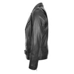 WeeBroz Men's Black Leather Biker Jacket Brando Jacket Biker Style - Image 5