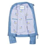 WeeBroz Men's Sky Blue Leather Biker Jacket Cafe Racer Biker Style - Image 6