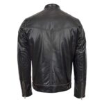 WeeBroz Men's Brown Leather Biker Jacket Vintage Biker Style - Image 2