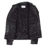 WeeBroz Men's Brown Leather Biker Jacket Vintage Biker Style - Image 6