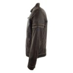 WeeBroz Men's Antique Brown Leather Biker Jacket Vintage Biker Style - Image 6