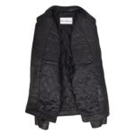 WeeBroz Men's Black Leather Biker Jacket Cafe Racer Multi Stripes Style - Image 6