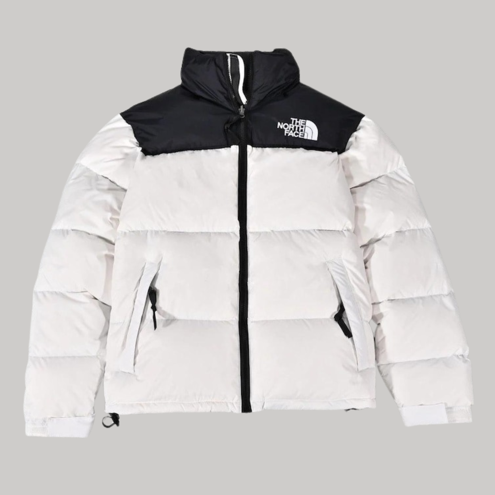 The-North-Face-Mens-1996-Retro-Nuptse-Jacket-Navy-White-Black-1 The North Face Nuptse 700 Puffer Jacket | White Black 1996 Retro Down Coat | Unisex Winter Streetwear | Warm Snow Jacket | Gift for Him / Her - Image 1
