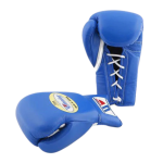 Winning Lace Up Boxing Gloves Blue Professional Training & Sparring Gloves - Image 2