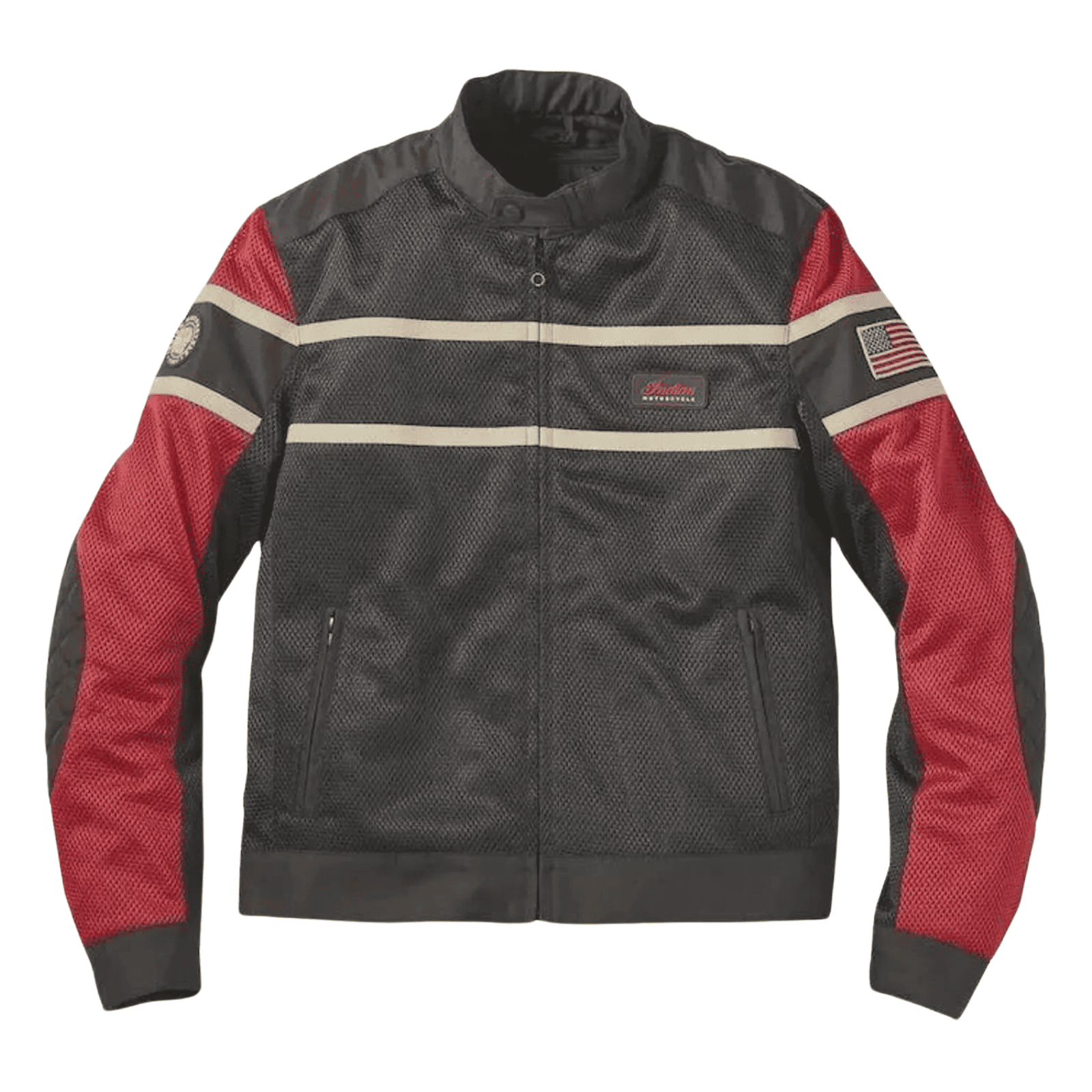 Indian_Arlington_Mesh_Motorbike_Jacket_1 Men’s Indian Motorcycle Arlington Mesh Jacket Lightweight Biker Coat - Image 1