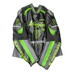 Men’s Kawasaki Black Racing Leather Jacket CE Approved Biker Coat - Image 5