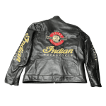 Men’s Indian Motorcycle Leather Jacket Embroidered Black Men's Textile 1901 V2 Biker Jacket - Image 3