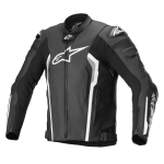 Alpinestars Missile V2 Leather Motorcycle Jacket Black White CE Armor Racing Biker Jacket