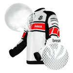 Handmade Men's Yamaha Racing Jacket White CE Certified Breathable Mesh Motorcycle Jacket - Image 3