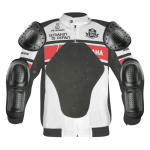 Handmade Men's Yamaha Racing Jacket White CE Certified Breathable Mesh Motorcycle Jacket - Image 4