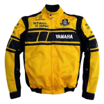 Handmade Men's Yamaha Racing Jacket Yellow CE Certified Breathable Mesh Motorcycle Jacket